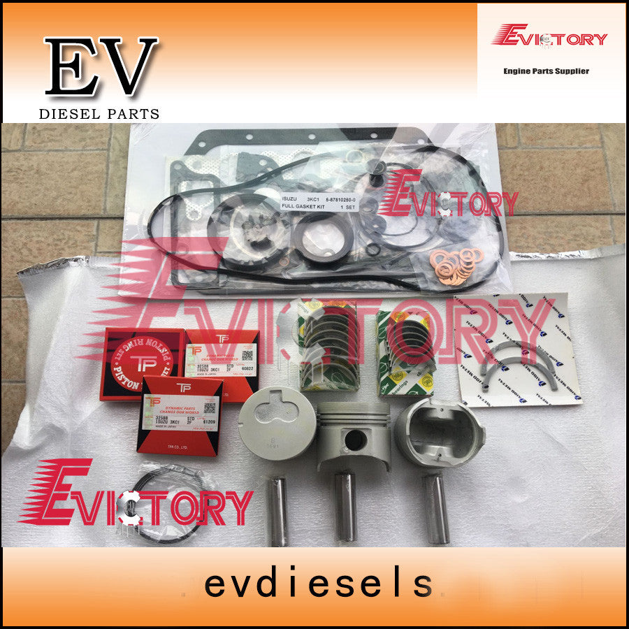 For Isuzu 3KC1 rebuild overhaul kit piston liner gasket SUMITOMO S85UX S100F2