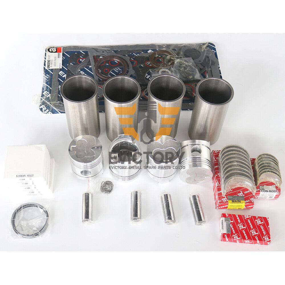 Forklift SD23 rebuild overhaul kit valve + piston + ring liner gasket bearing