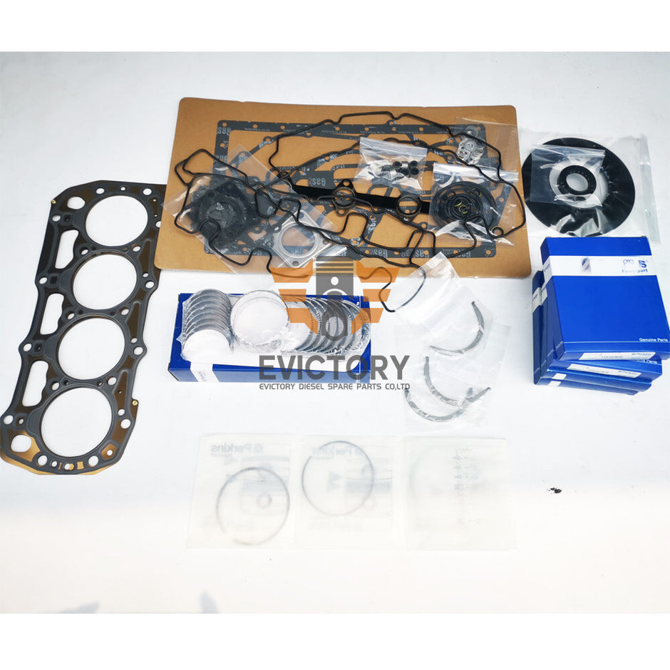 For Perkins 404C-22T overhaul rebuild kit piston ring liner gasket bearing valve