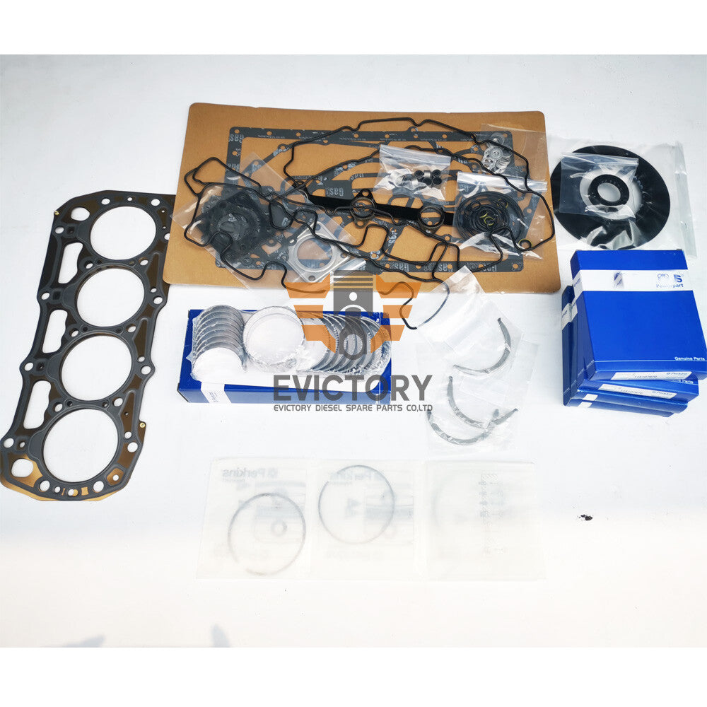 For Perkins 404C-22T overhaul rebuild kit piston ring liner gasket bearing valve