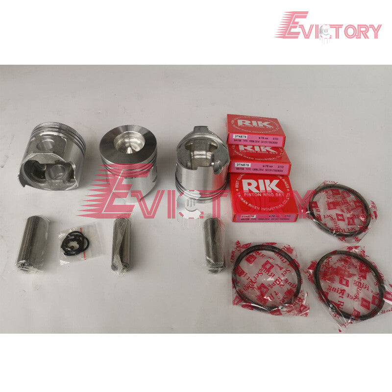 Yanmar 3TN78 3TN78E 3TN78L overhaul rebuild kit bearing gasket liner piston ring