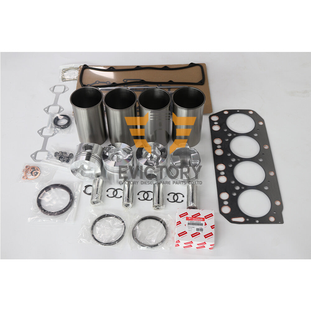 For Yanmar 4TN100 overhaul rebuild kit piston ring cylinder liner gasket bearing
