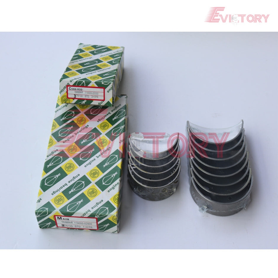 For YANMAR 3TN100E 3TN100 rebuild kit pistong ring overhaul kit gasket bearing