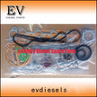 For KUBOTA V1505 rebuild kit piston ring overhaul gasket bearing + 8pcs valve