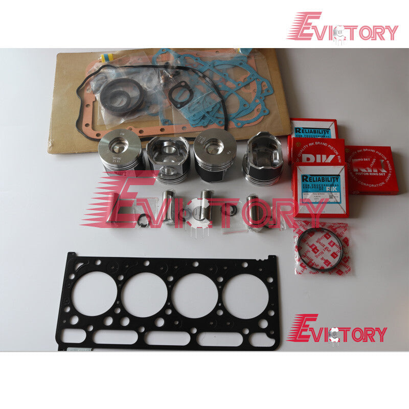 For Kubota V2203m-DI rebuild overhaul kit piston ring liner gasket bearing