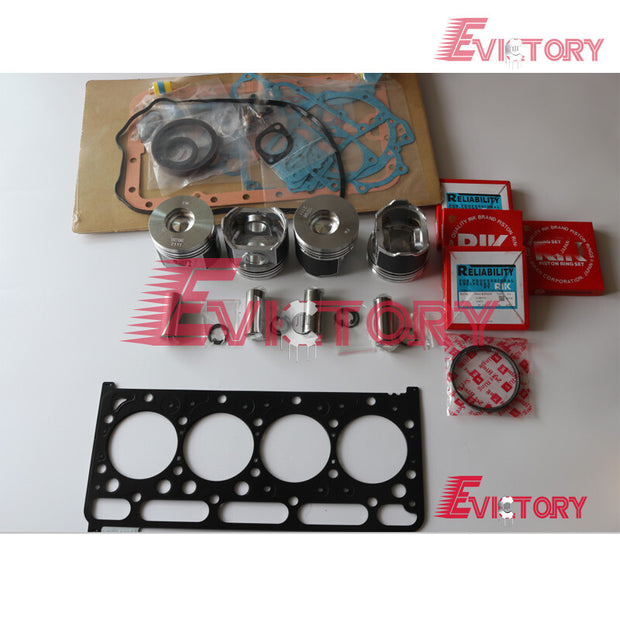 For Kubota V2203m-DI rebuild overhaul kit piston ring liner gasket bearing