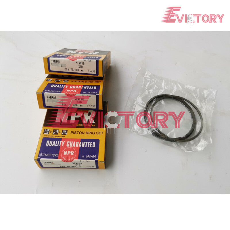 For YANMAR 3YM20 Rebuild Kit piston ring cylinder gasket kit engine bearing