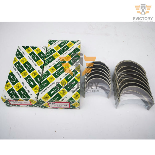 For JCB444 rebuild kit engine overhaul gasket kit + crankshaft conrod bearing