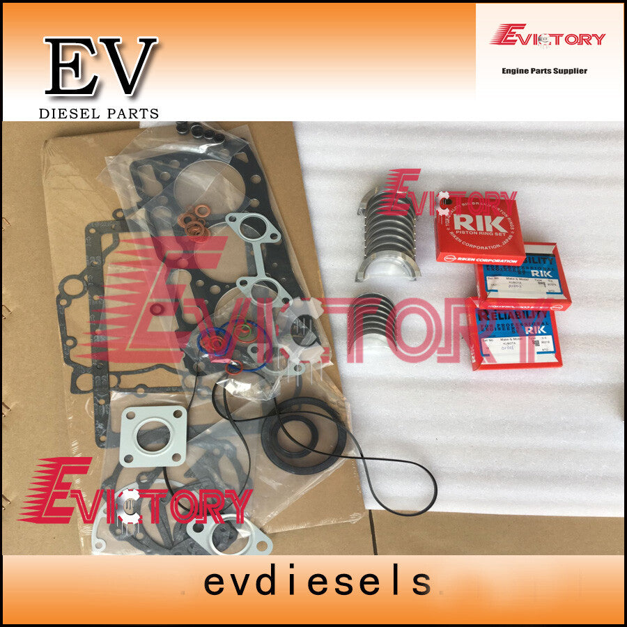 For kubota D1305 rebuild overhaul kit piston gasket + crankshaft + 1pc conrod