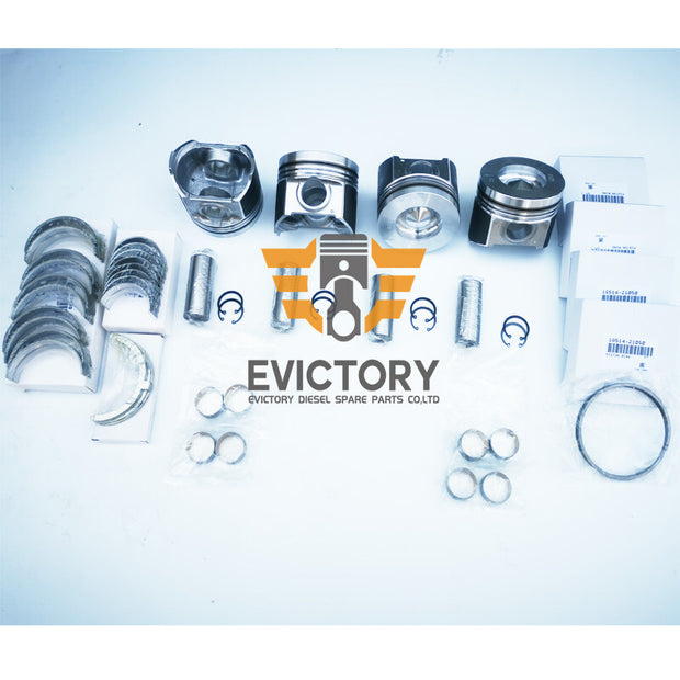 For Kubota V3800 rebuild kit piston bearing gasket + crankshaft + 4pcs conrod