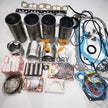 For ISUZU forklift C240 rebuild kit piston ring liner gasket bearing +8pcs valve