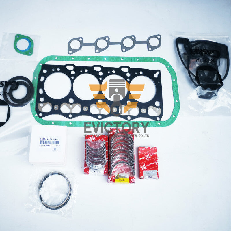 For Isuzu 4LE1 rebuild kit ring gasket bearings for HITACHI excavator