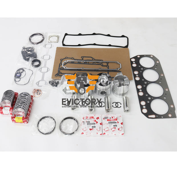 For Yanmar excavator engine 4TN100 Rebuild Kit Piston+ ring +gasket +bearing