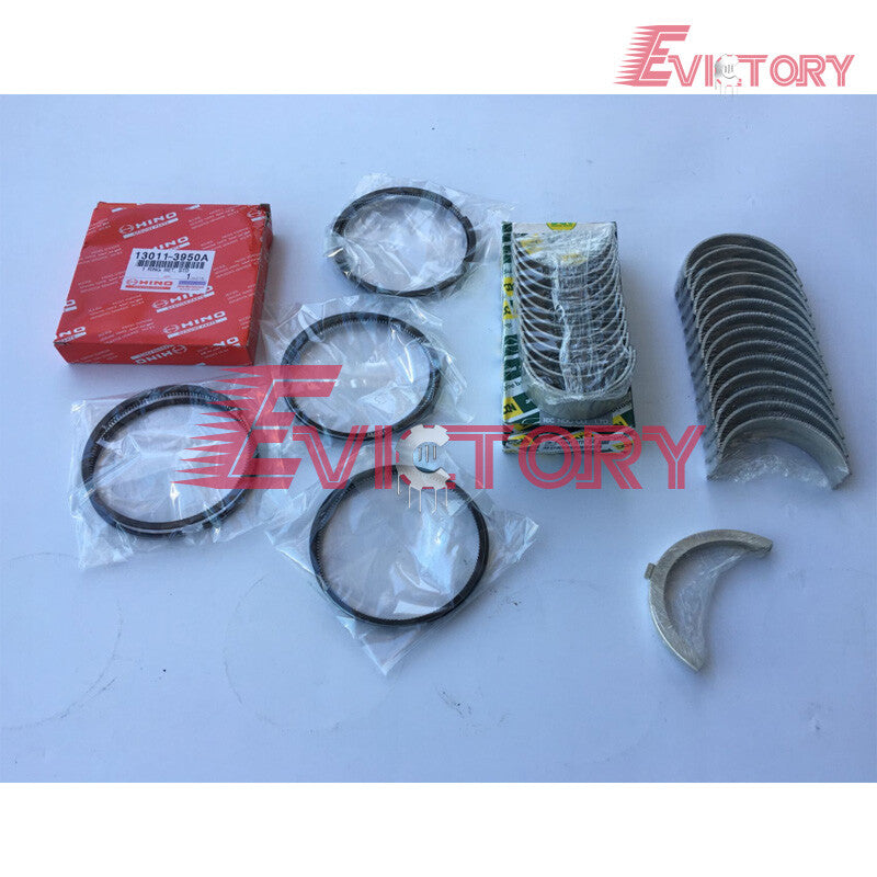 For Hino N04C-T N04CT overhaul rebuild kit piston ring head gasket bearing