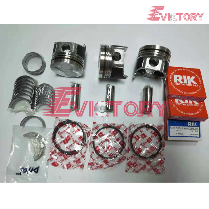 For Kubota D1305 Rebuild Overhaul Kit piston ring cyl gasket main conrod bearing