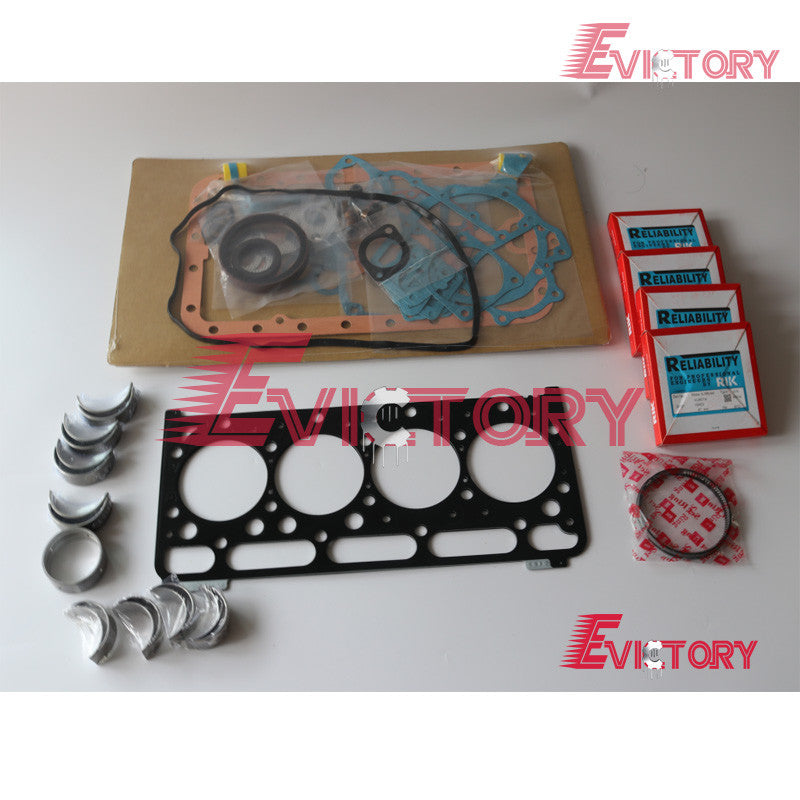 For Kubota V2203M V2203DI V2203 rebuild kit piston ring + bearing + gasket
