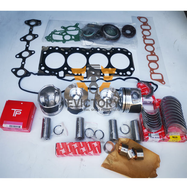 For Toyota 2KD-FTV 2KD Rebuild kit overhaul Kit + valves+ guides + LINERS