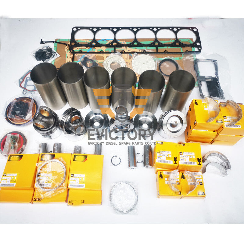 For CAT caterpillar 3126 rebuild kit + valve+guide+piston liner gasket bearings