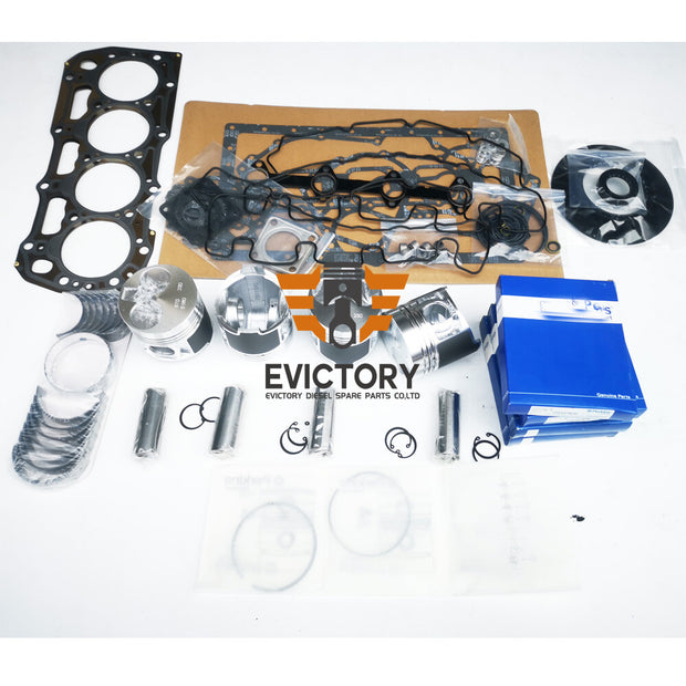 FOR Perkins 404D-22T 404D-22 overhaul rebuild kit piston ring bearing gasket