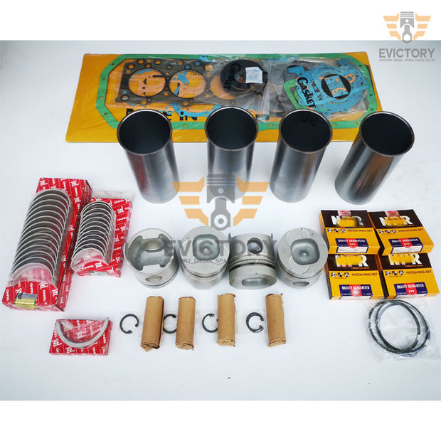 for ISUZU 4BD1 rebuild kit cylinder head gasket piston ring liner valve guide