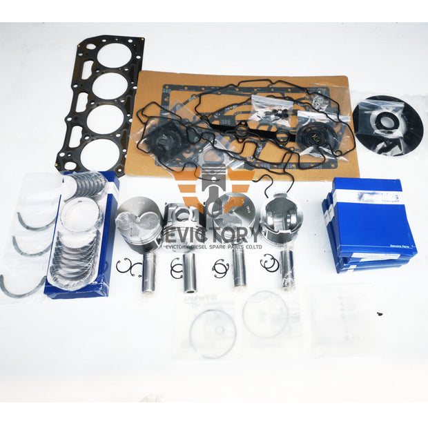 For Perkins 404D 404D-22 Engine rebuild Kit piston ring liner gasket bearing