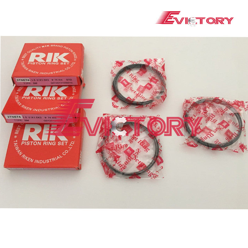 For Yanmar 3TNM74 rebuild kit  piston ring gasket bearing valves 1023E Tractor