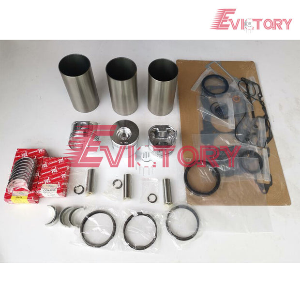 for Yanmar 3TN82TL 3TN82-RJK overhaul rebuild kit valve guide piston gasket brg