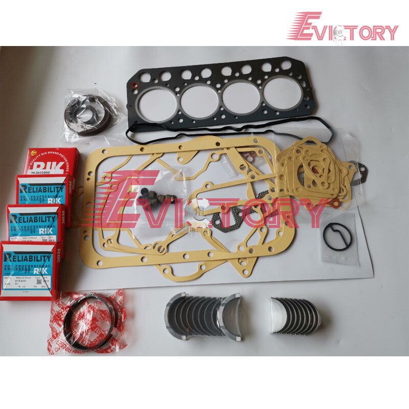 For Mitsubishi S4L-2 S4L2 rebuild kit oversize piston ring +0.50 gasket bearing