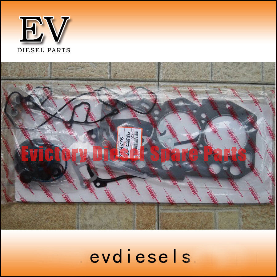 For YANMAR 3TNV76 oversize rebuild kit piston ring +0.50mm gasket bearing