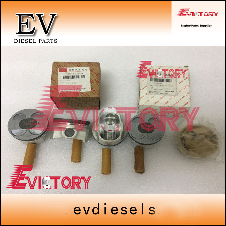 Genuine Chery SQR372 SQR472 +0.25 oversize Piston + ring +compelete gasket kit