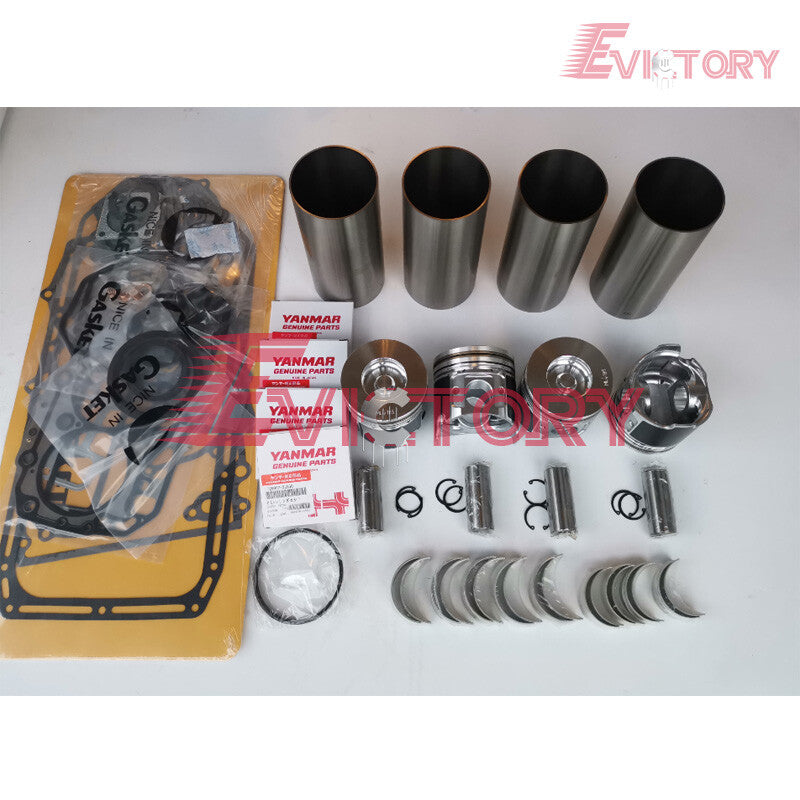 For Yanmar S4D98 S4D98E 4tnv98t rebuild kit Piston ring liner gasket bearing
