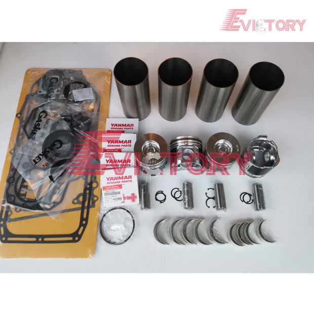 For Yanmar S4D98 S4D98E 4tnv98t rebuild kit Piston ring liner gasket bearing