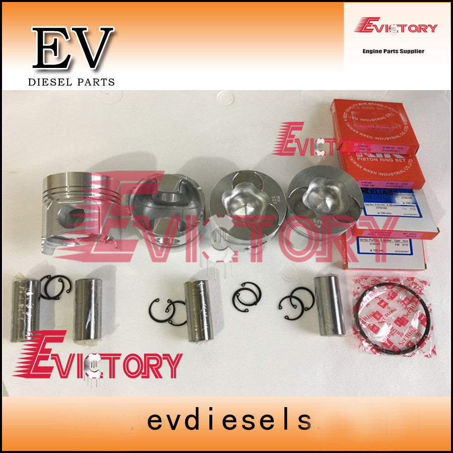 For Yanmar 4TN100 overhaul rebuild kit piston ring cylinder liner gasket bearing