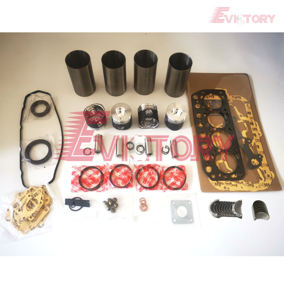 For Mitsubishi K4D rebuild kit Piston Ring Liner cylinder head Gasket Bearing