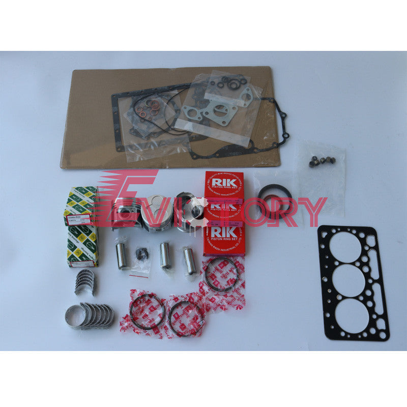 For kubota D782 rebuild overhaul kit valve piston + ring bearing gasket