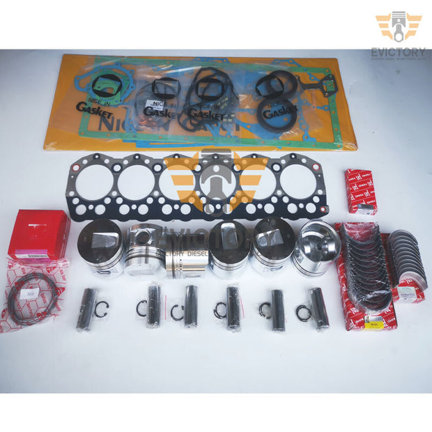 For MITSUBISHI S6S rebuild kit piston + ring + full head gasket + all bearings