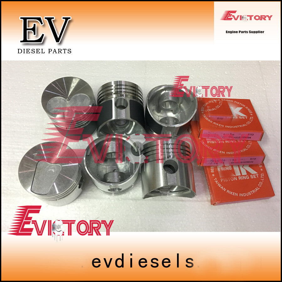 For MITSUBISHI K3D rebuild kit piston ring liner bearing gasket + 6pcs valve