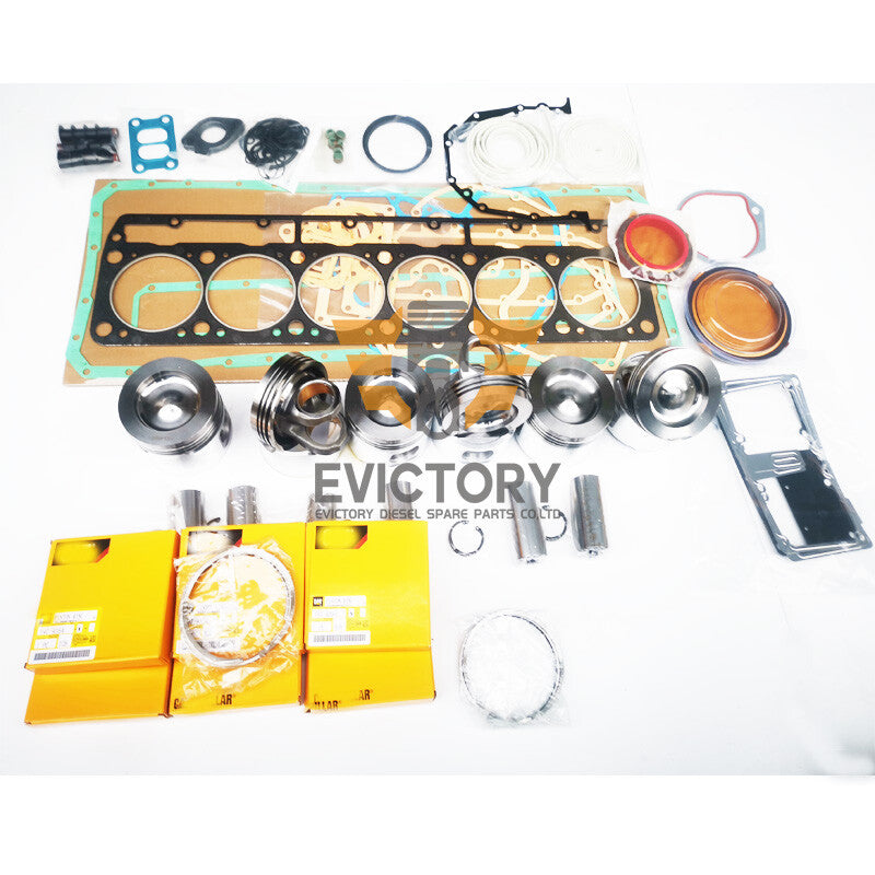 For CAT caterpillar 3126 rebuild kit + valve+guide+piston liner gasket bearings