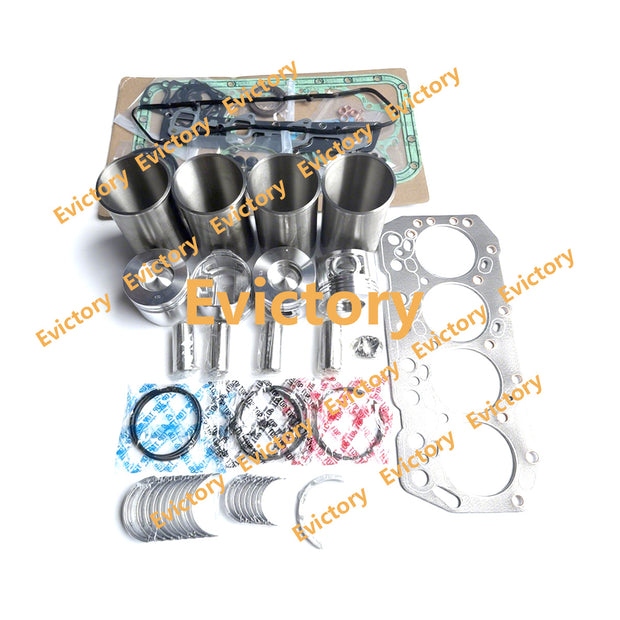 for TOYOTA 2C 2C-T 2C-TL 2C-TLC engine rebuild kits - pistons ring liner gasket bearing