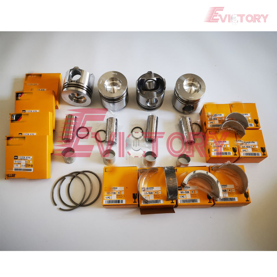 For Caterpillar 3044 3024 3024C 3114 engine rebuld kits - pistons ring liner bearing gasket set