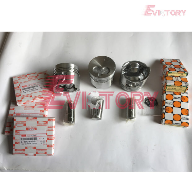 for Isuzu 3KR1 0.50mm Oversized Piston kit ring bearing gaskets - Diesel Engine Repair