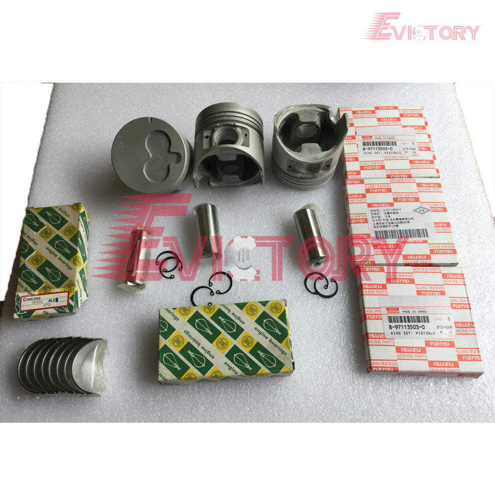 3LD1 Oversized 0.50mm Piston Kit + Ring + Bearing + Gaskets - for Isuzu Diesel Engine Overhaul