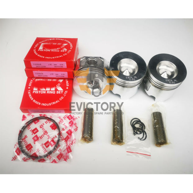 Engine Overhaul Kits for Yanmar Diesel 3TN82L 3TN82E 3TNV82 Oversized 0.50mm