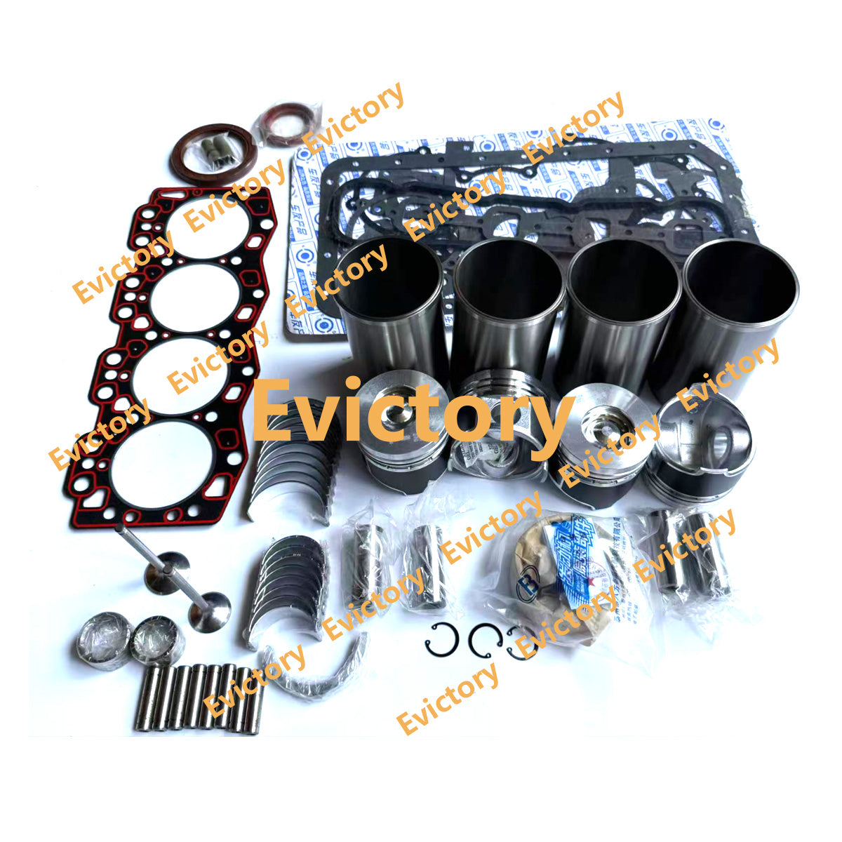 Diesel Engine Rebuild Kits for Changchai 4L68 - pistons ring liner bearing gaskets - Wheel loder parts