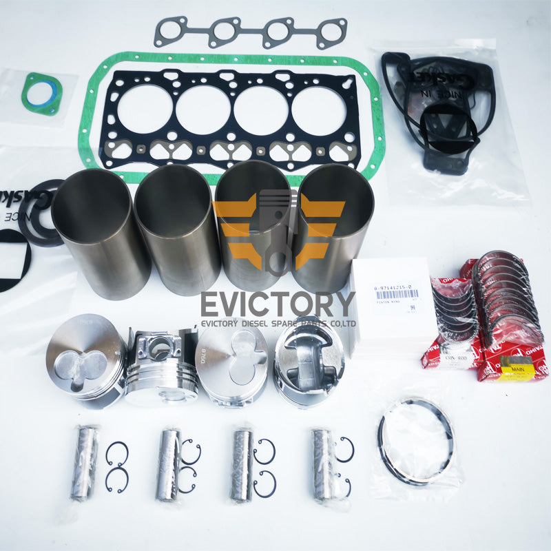 for Isuzu 4LE1 4LE2 Engine Rebuld Kits + water pump + oil pump + connecting rod