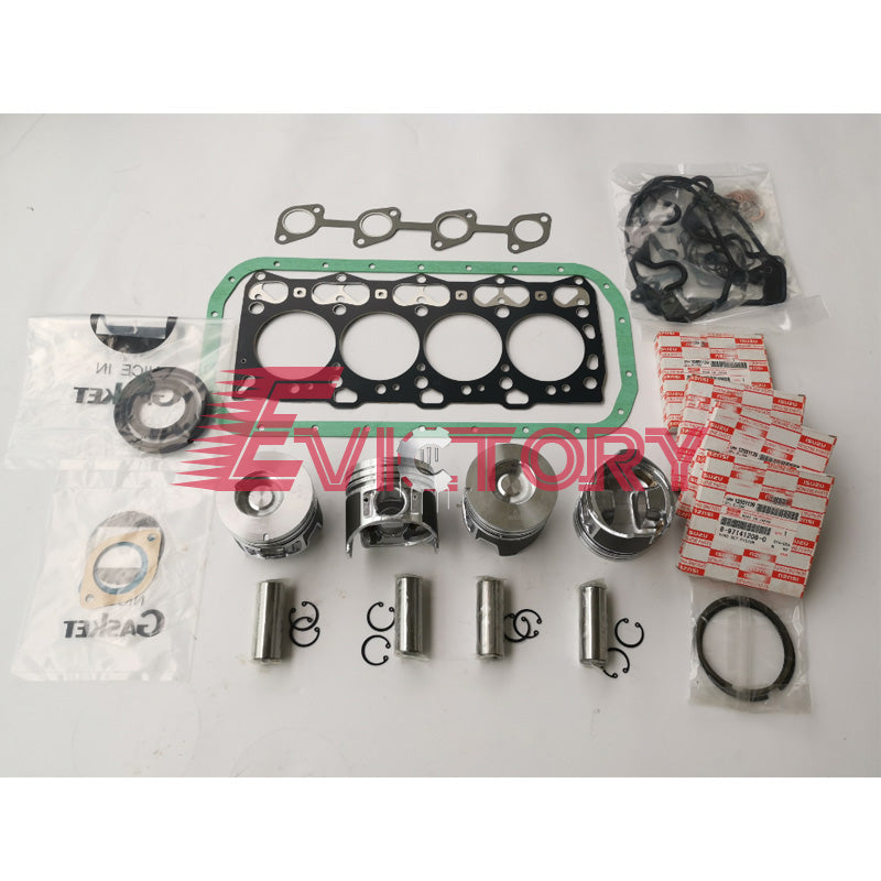 Diesel Engine Overhaul Kits for ISUZU 4LE1 4LE2 oversized 0.50mm piston kits ring bearing gaskets