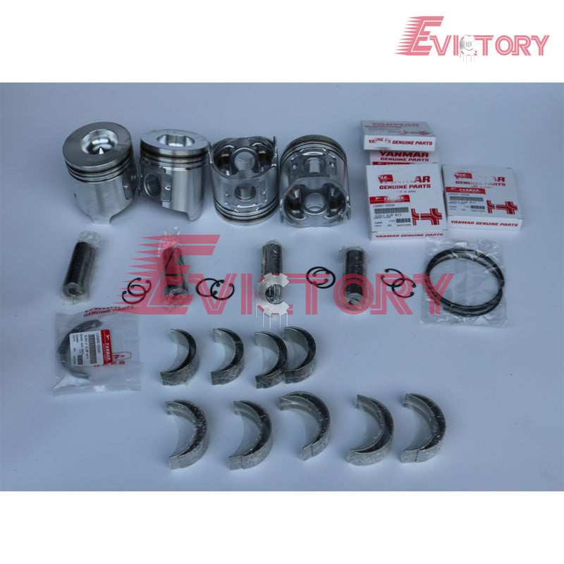For Yanmar 4TNE98 4D98E 0.50mm Oversized Overhaul Kits - pistons ring gaskets bearing