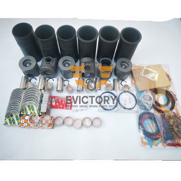 For Komatsu 6D140 SAA6D140E rebuild overhaul kit piston cylinder gasket bearing