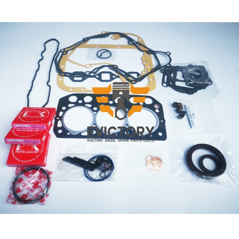 For MITSUBISHI S3L-2 S3L2 overhaul kit + cylinder head + Piston + liner +gasket