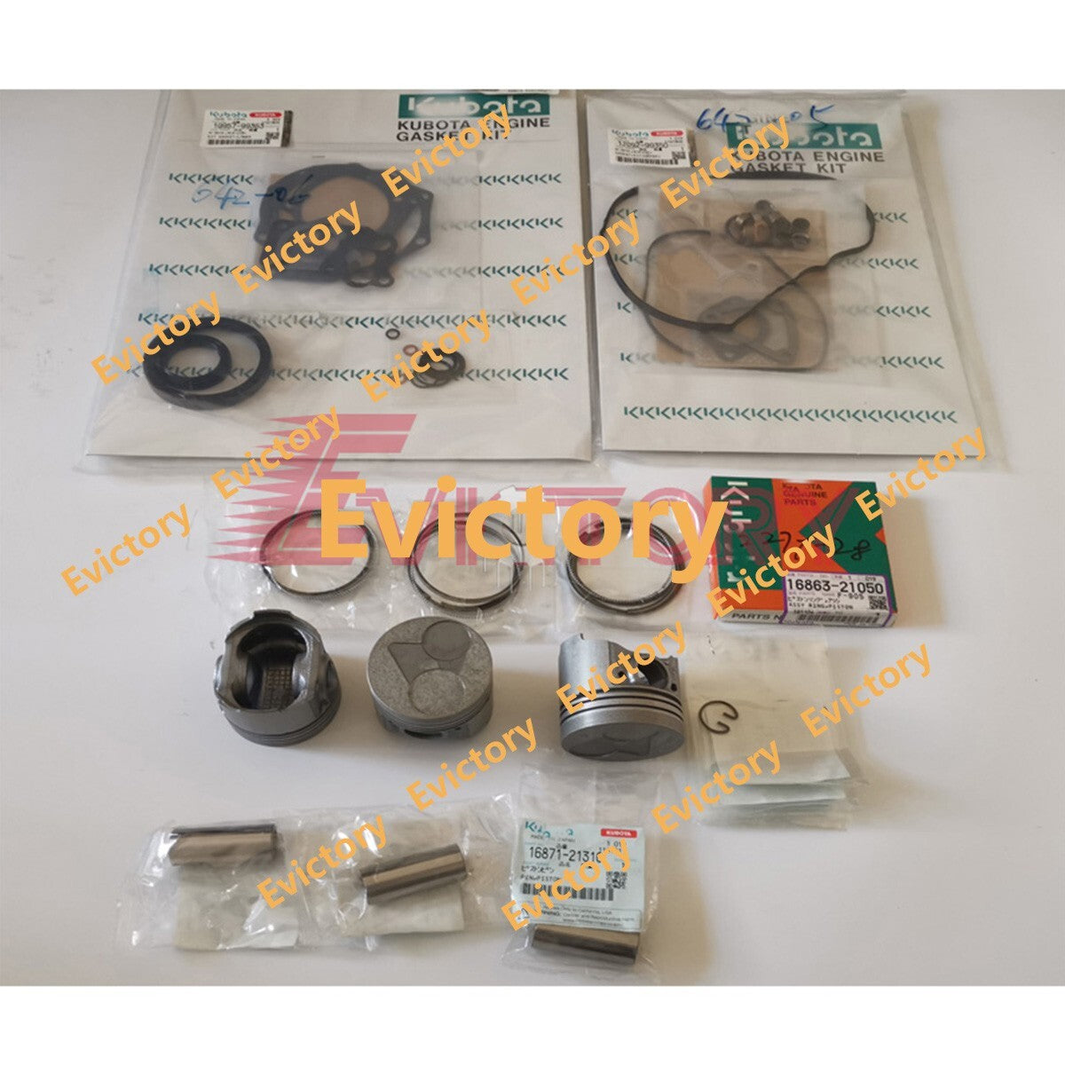 D662 overhaul gaskt kit piston ring set for KUBOTA A-13 Tractor Repair Parts